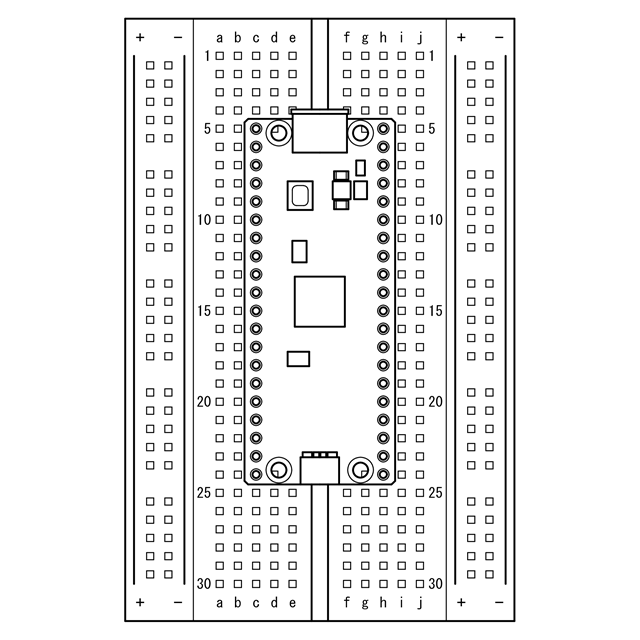 図 3: マイコンボードを挿したところ